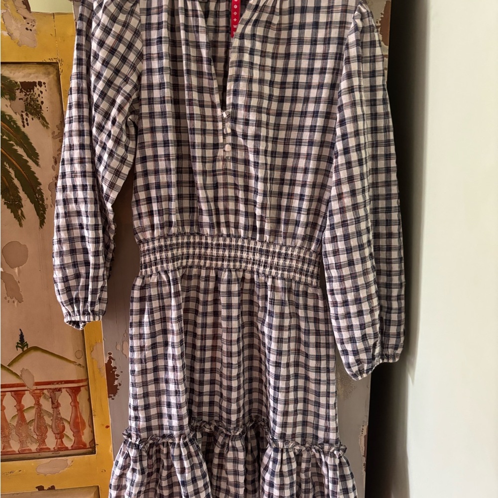 Wallflower Navy and White Checkered Kids Dress